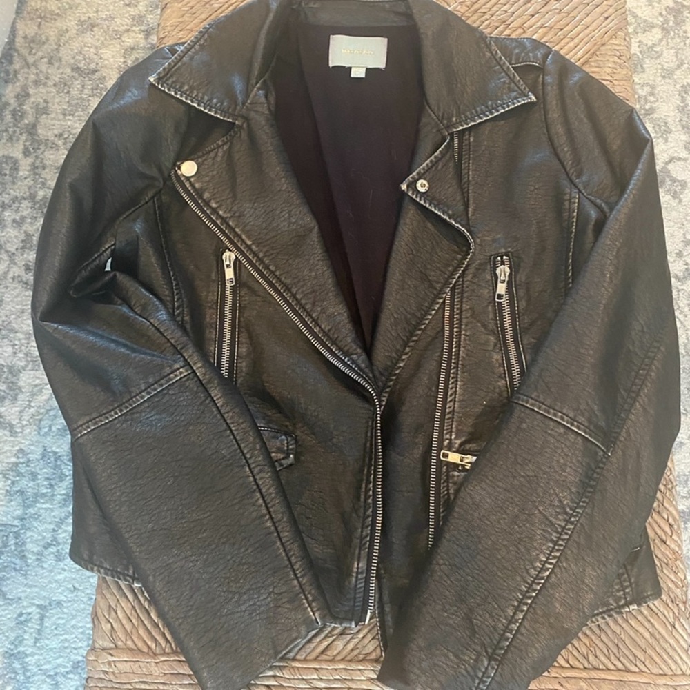 Faux Leather Jacket Size Small